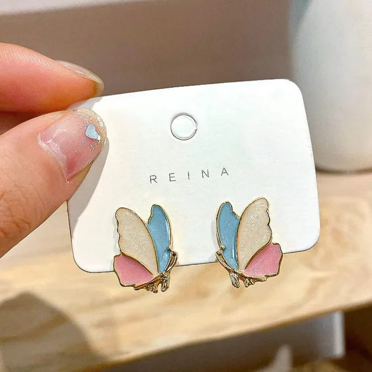 Dual Tone Butterfly Earring