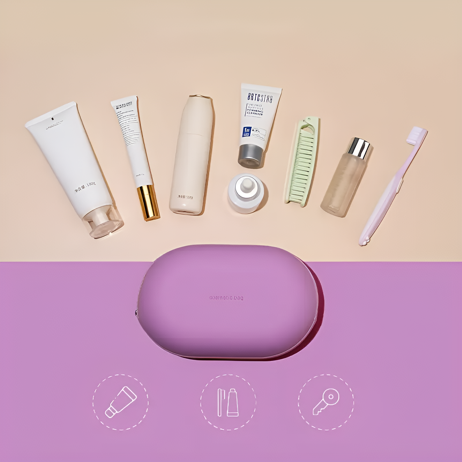 Large Capacity Travel Makeup Organizer Pouch