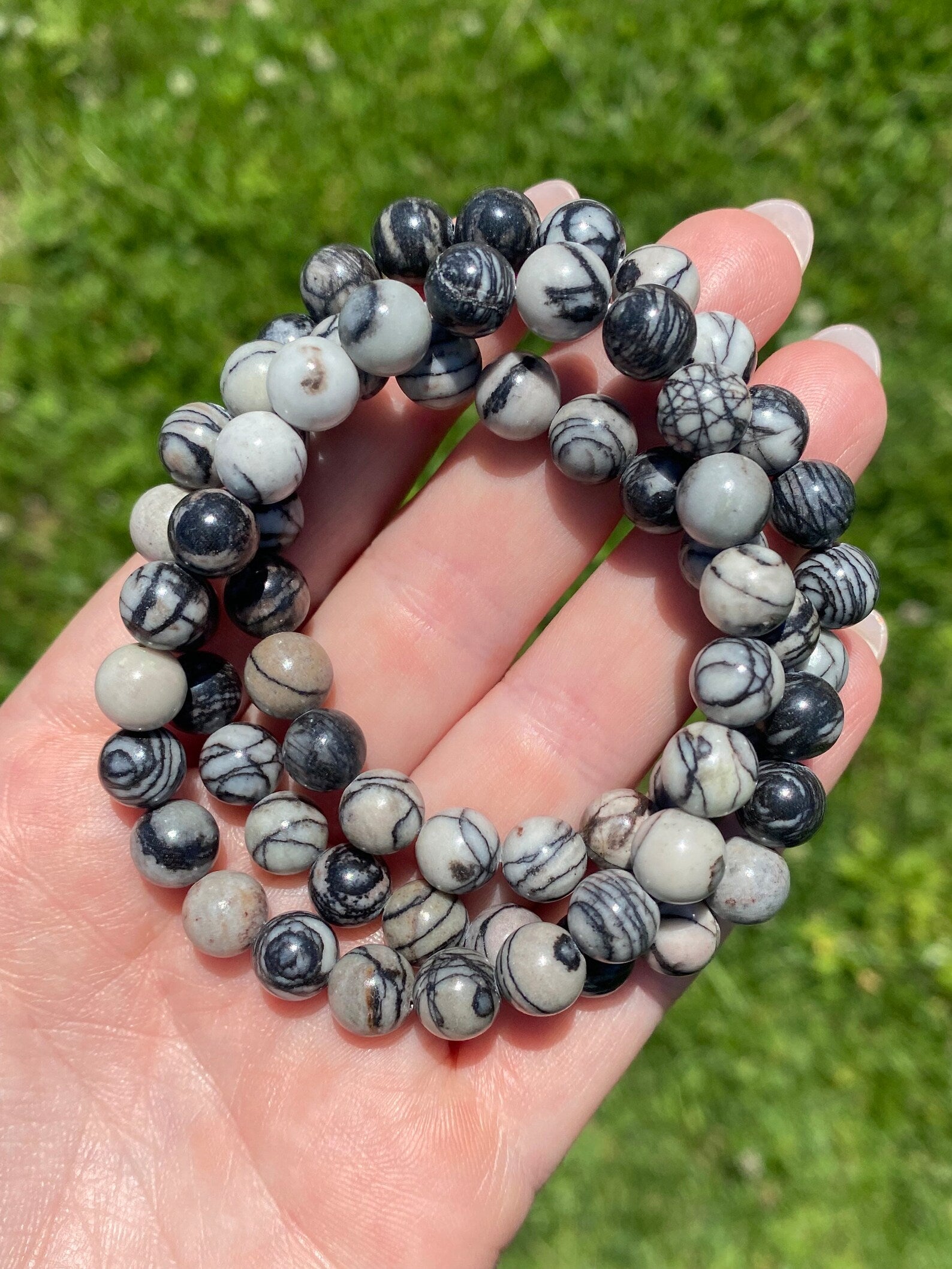 Black Web Jasper Bracelet