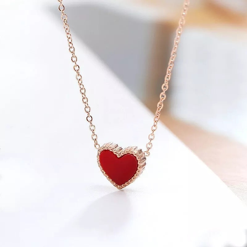 Colourful heart cute neck chain – Glossy Lust
